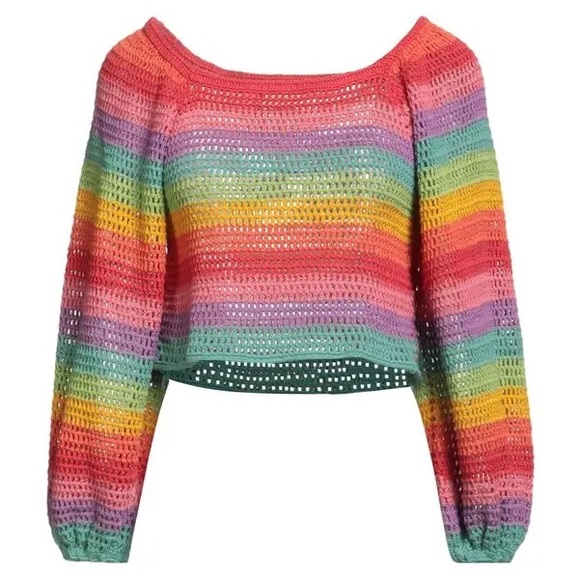 Farm Rio Multicolored Crochet Blouse - Picture 4 of 4